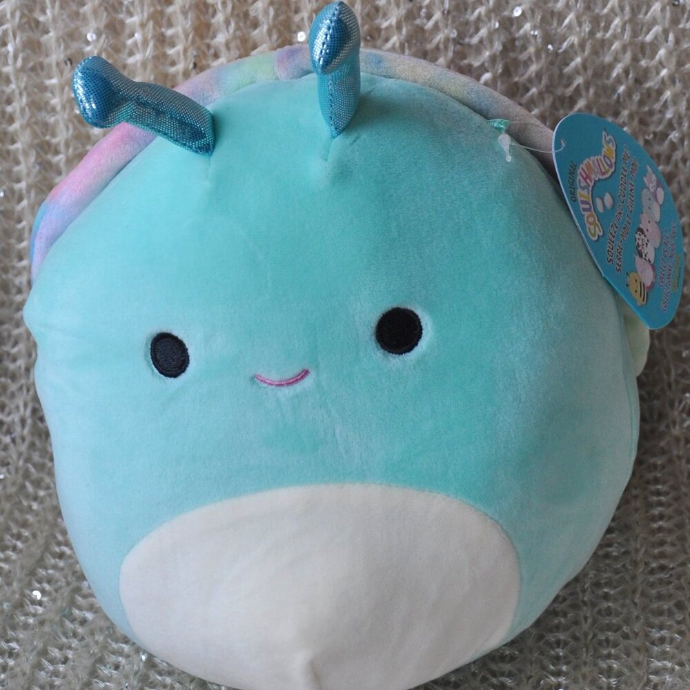 New 8" Sid SNAIL Unique Tie Dye Shell Squishmallow Plush KellyToy NWT Spring '21